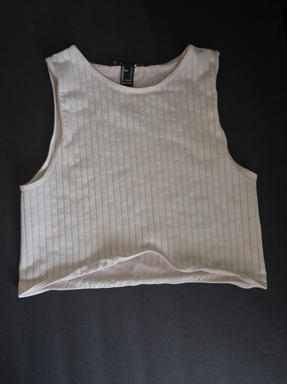 Forever 21 Ribbed Cream Tank Top